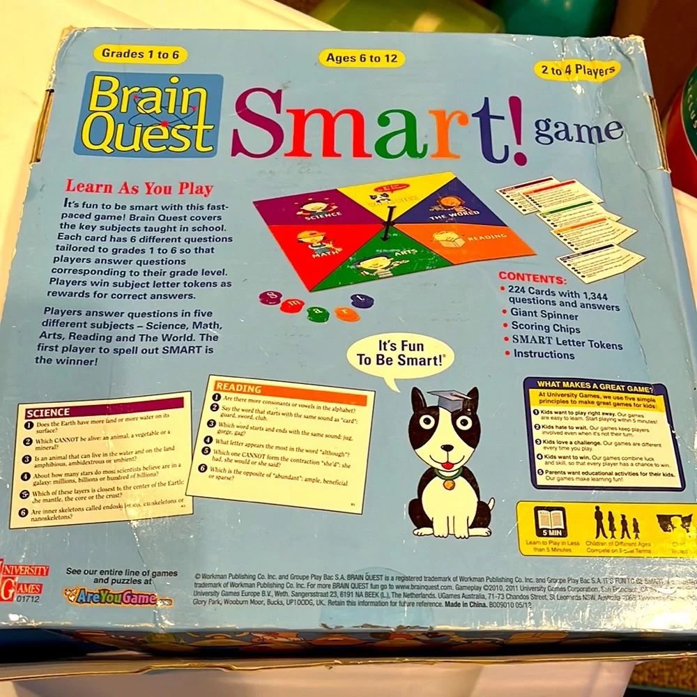 University Games box dinged